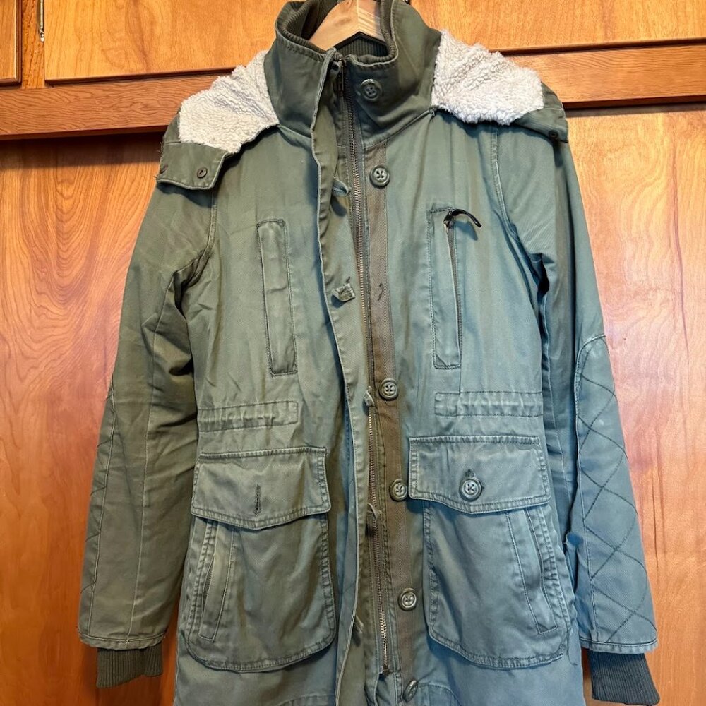 Garage Small Olive Green All Seasons Parka with Hood
